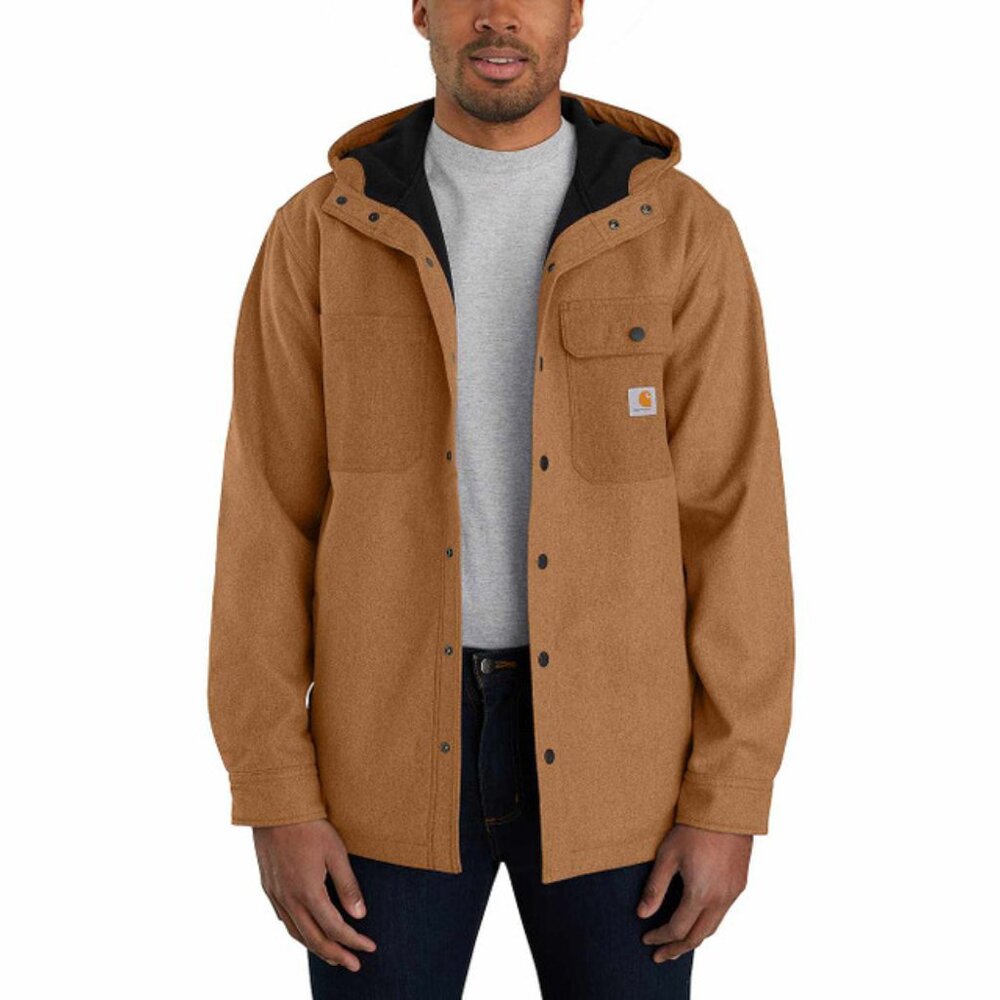 CARHARTT Jacket Rain Defender Heavyweight Hooded TJ5022 Mens XXL Oiled Walnut
